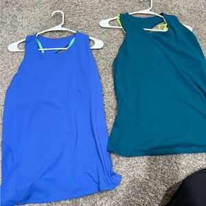 Fabletics Blue and Teal Tank Tops